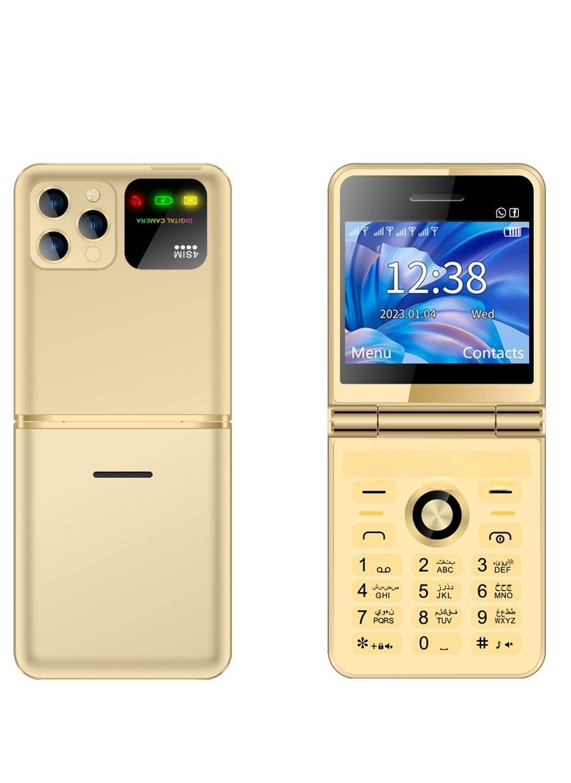 Hope - Slim Folding Mobile Phone with GSM Support 4 SIM Standby 2.4 Inch Display  Flashlight Speed Dial, FM Radio and Magic Voice Features. - Image 1