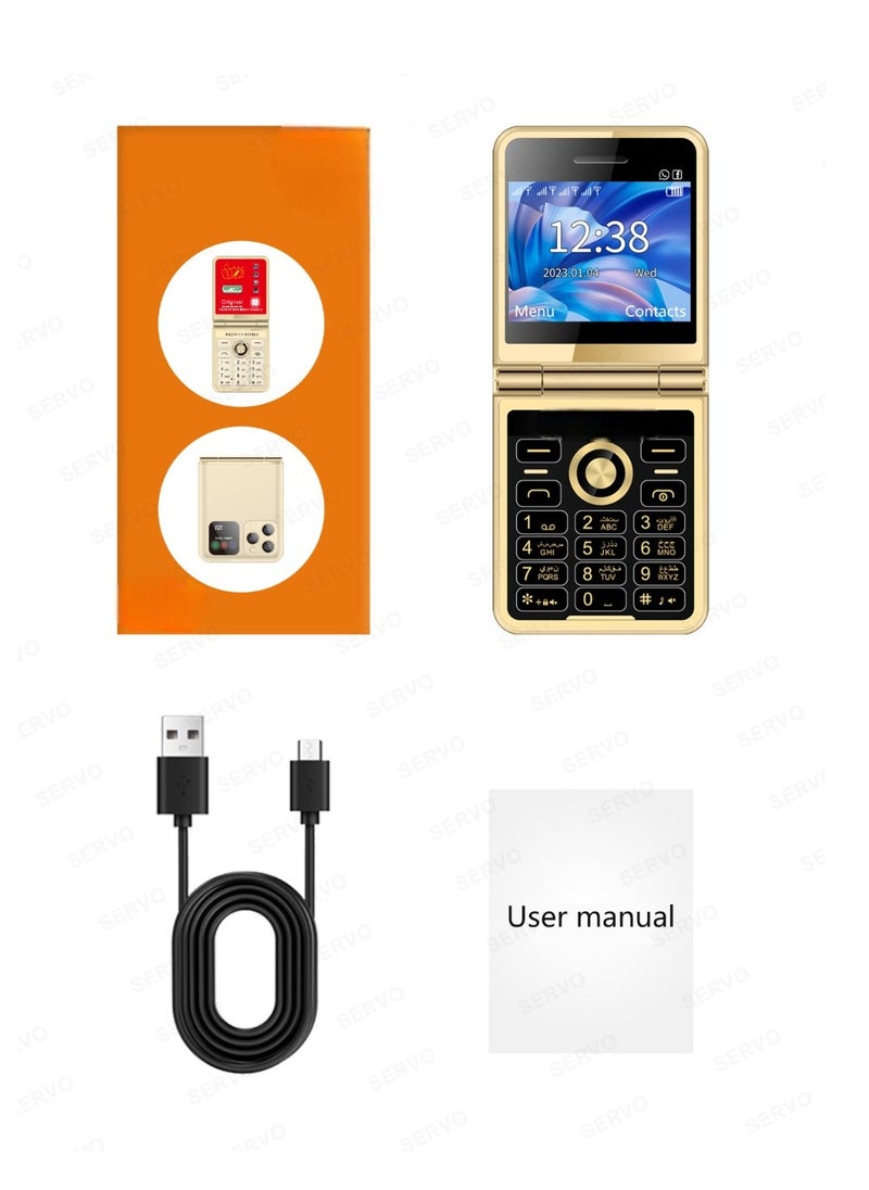 Hope - Slim Folding Mobile Phone with GSM Support 4 SIM Standby 2.4 Inch Display  Flashlight Speed Dial, FM Radio and Magic Voice Features. - Image 1