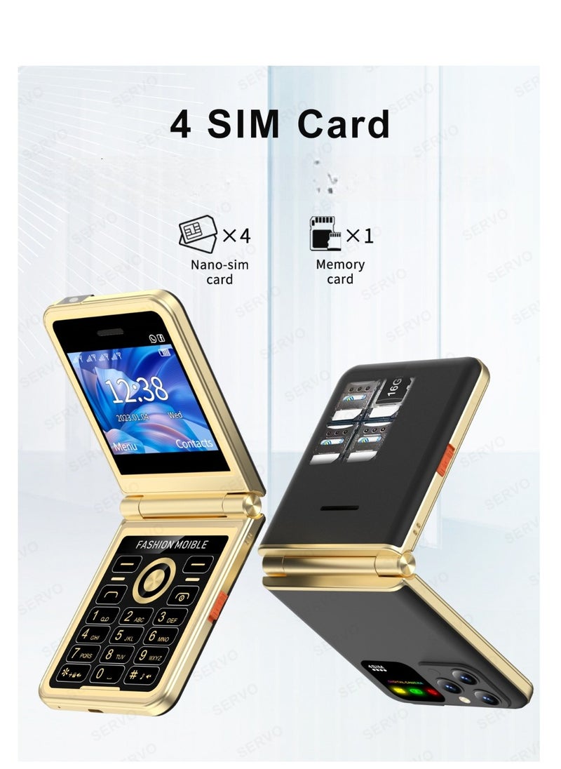 Hope - Slim Folding Mobile Phone with GSM Support 4 SIM Standby 2.4 Inch Display  Flashlight Speed Dial, FM Radio and Magic Voice Features. - Image 1