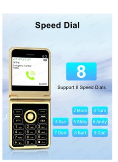 Hope Slim Folding Mobile Phone with GSM Support 4 SIM Standby 2.4 Inch Display  Flashlight Speed Dial, FM Radio and Magic Voice Features.  - Image 5