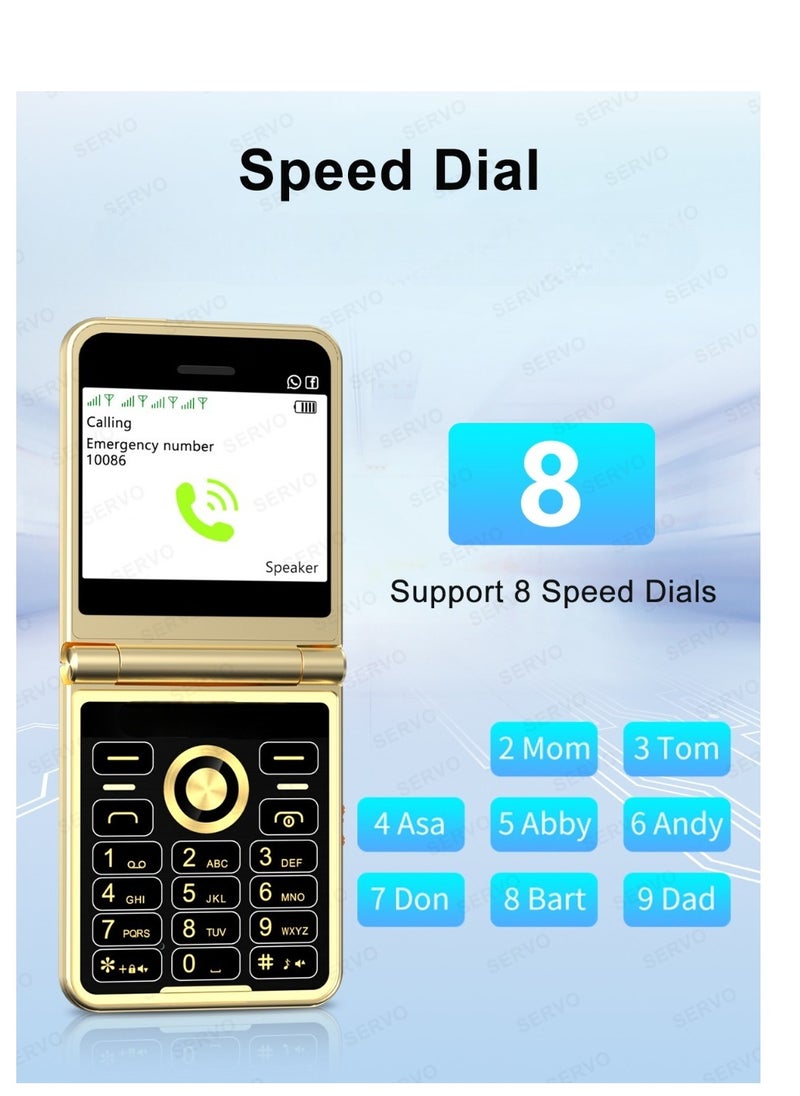 Hope - Slim Folding Mobile Phone with GSM Support 4 SIM Standby 2.4 Inch Display  Flashlight Speed Dial, FM Radio and Magic Voice Features. - Image 1