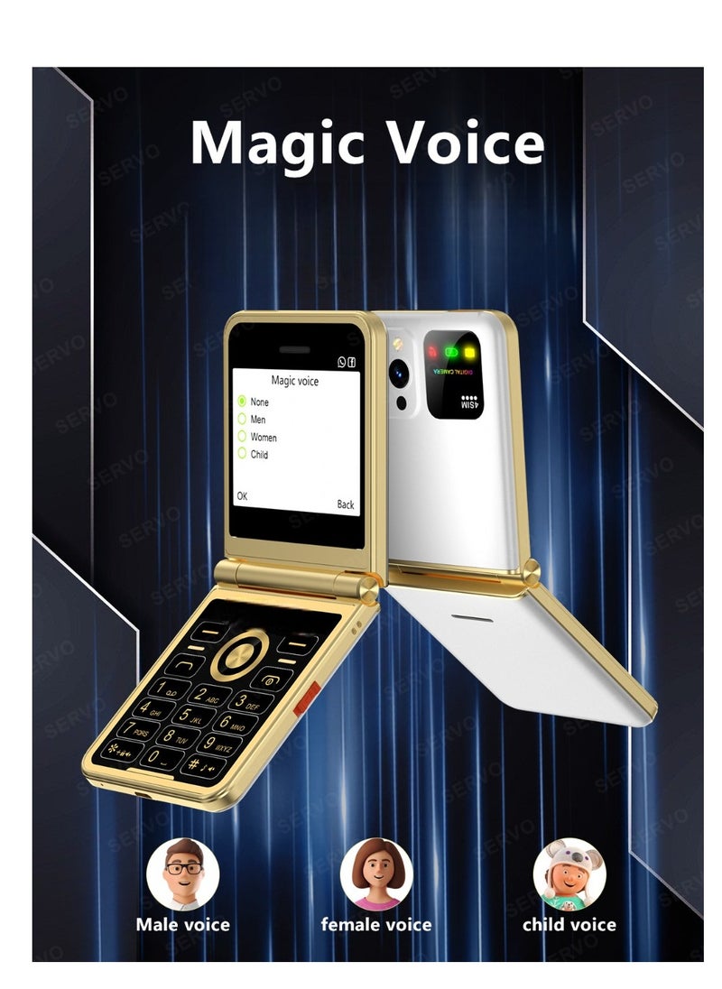Hope - Slim Folding Mobile Phone with GSM Support 4 SIM Standby 2.4 Inch Display  Flashlight Speed Dial, FM Radio and Magic Voice Features. - Image 1