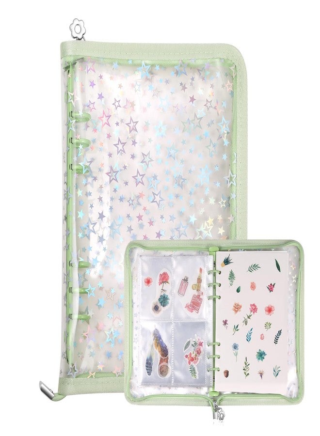 MUDOR 4 in 1 Sticker Storage Organizer, Binder with Storage Sleeves and Release Paper, Reusable Collecting Book Album Holder, A5 Blank Sticker Container Organizer - Image 1