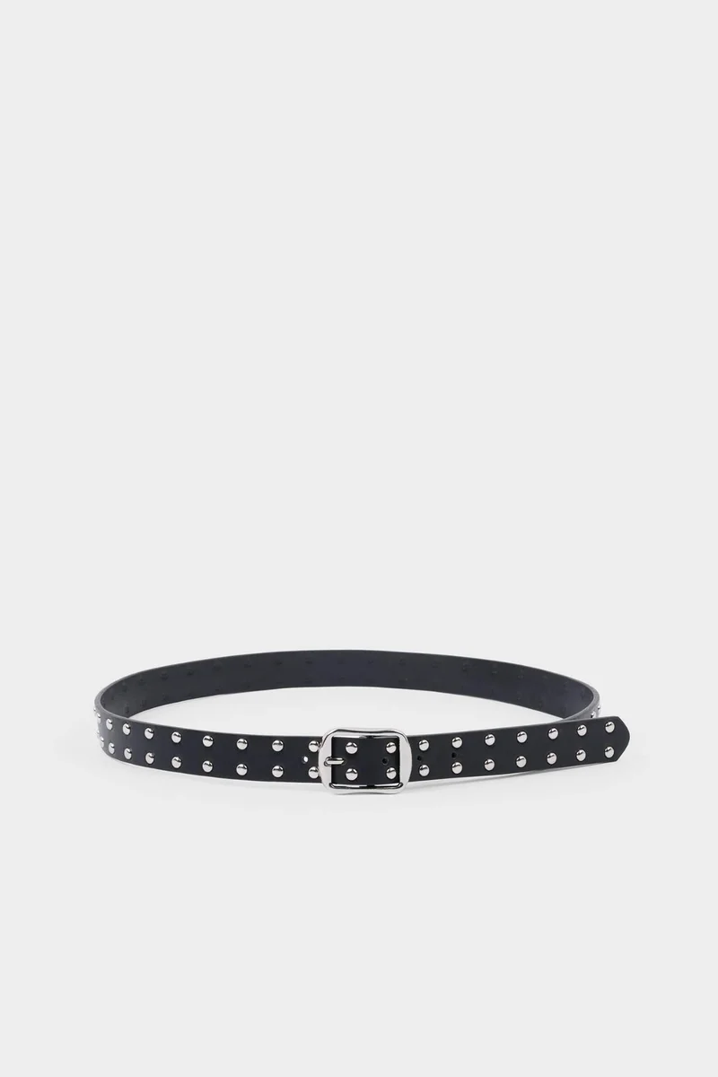 ديفاكتو Woman Animal Print Oval Buckle Faux Leather