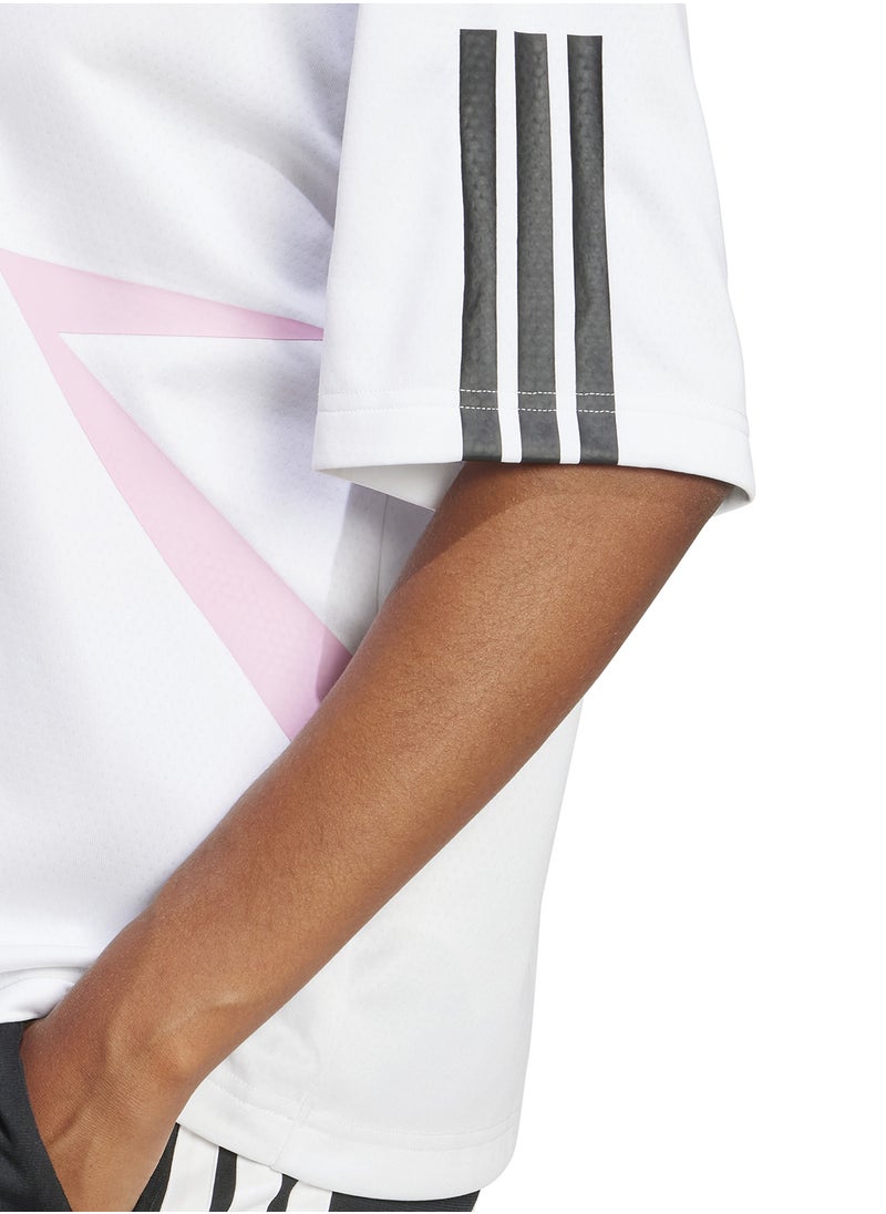 Adidas - Tiro Cut 3 Stripe Color Block Boyfriend T-Shirt - Image 1