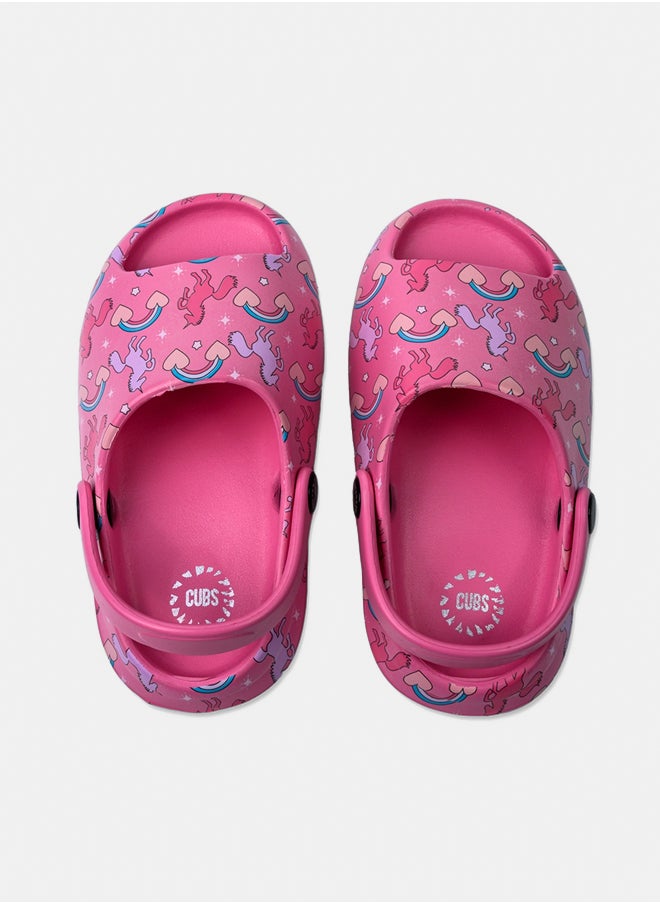 CUBS Open Toe Pink Unicorn & Rainbows  - Image 3