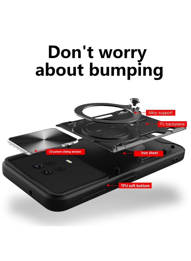 S-TOP Case For Nokia G10 / G20 CD Texture Sliding Camshield Magnetic Holder Phone Case - Image 3