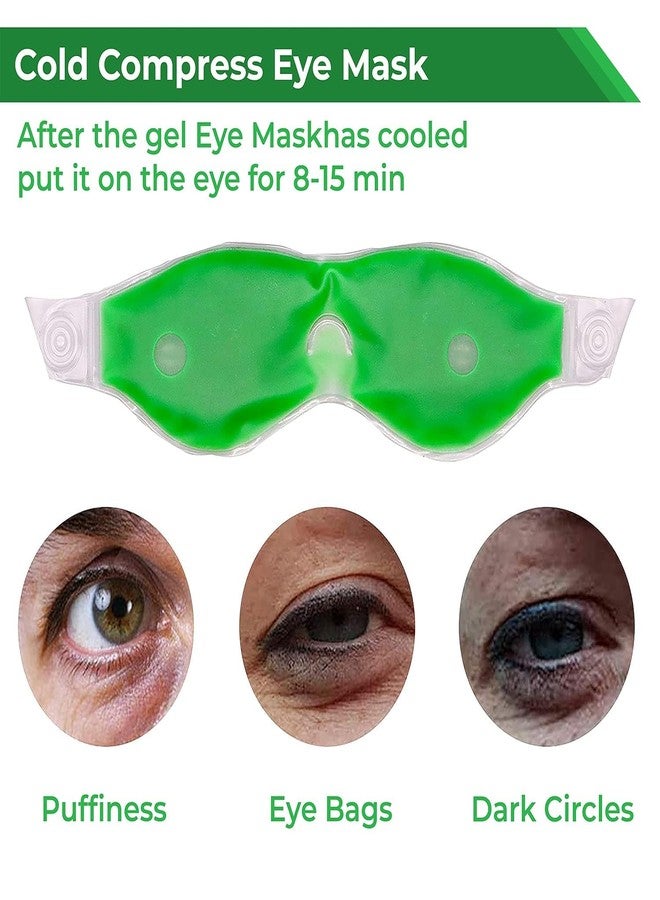 TOP SELECT Cooling Gel Eye Mask, Reusable Green Relaxation Mask for Eyes, Spa Treatment (2) - Image 3