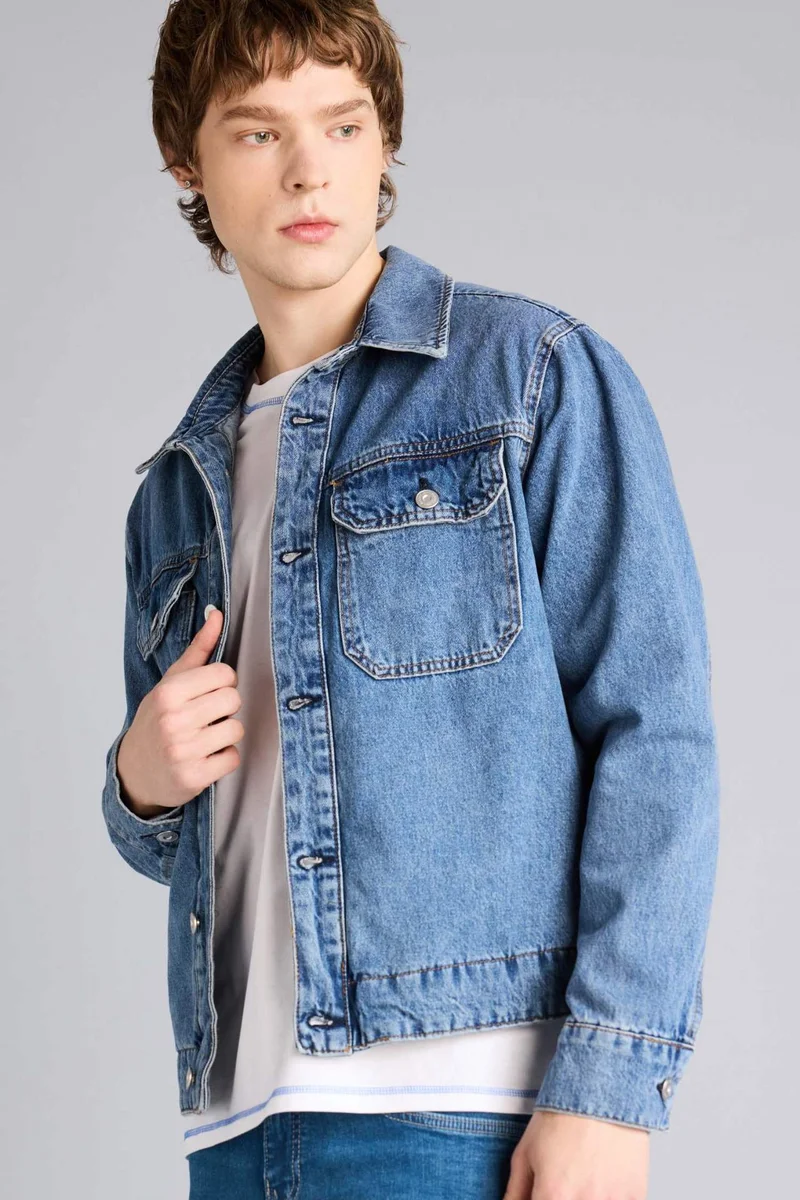 ديفاكتو Regular Fit Cotton Jacket
