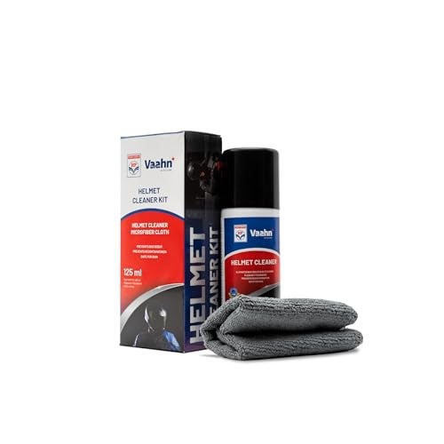 HP Vaahn Helmet Cleaner Kit | Helmet Cleaner Spray & Microfiber Cloth | Anti-Bacterial, Quick-Drying Foam for Helmet Interior & Exterior | Safe for Skin & Hair | Removes Bad Odor - Image 1