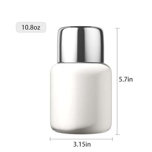 JMScape Mini Insulated Water Bottle 10.8 oz Small Vacuum Insulated Tumbler for Hot & Cold Drinks Wide Mouth Leak-Proof Stainless Steel Travel Coffee Mug (White, 10.8oz) - Image 3