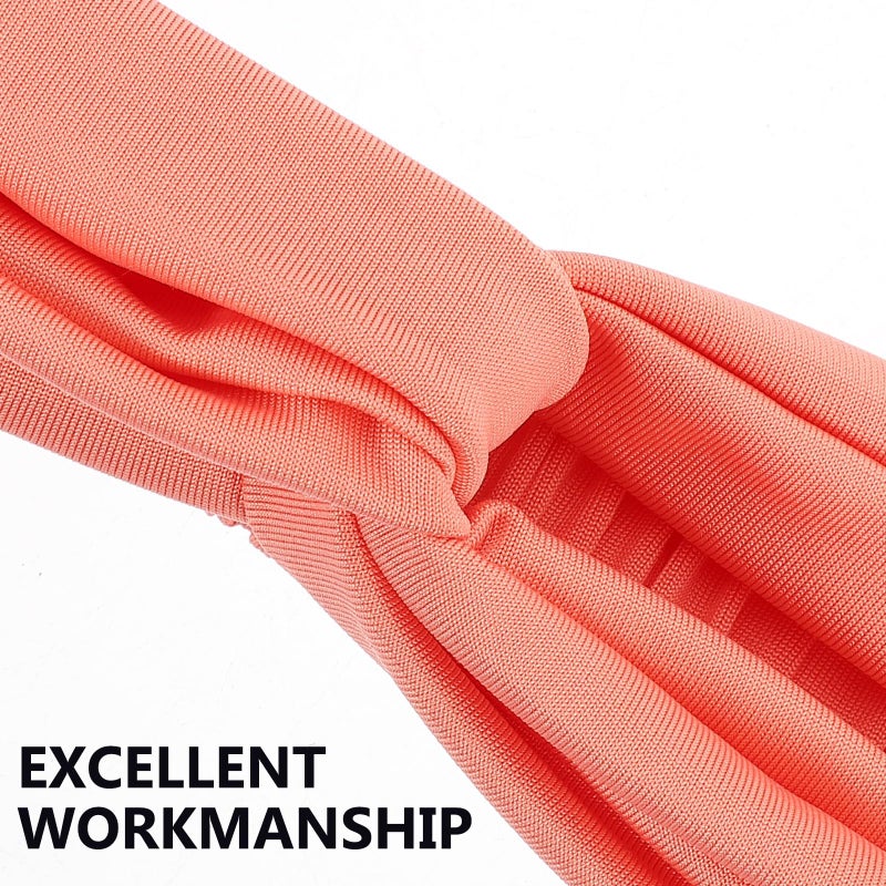 Pink Sports Sweat Band for Women Absorbent Non Slip Headband for Gym Yoga Running - Image 4