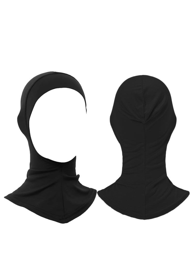 Hijab Cap for Women, 2 Pack, Adjustable Turban with Full Neck Coverage, Stretchy - Image 4