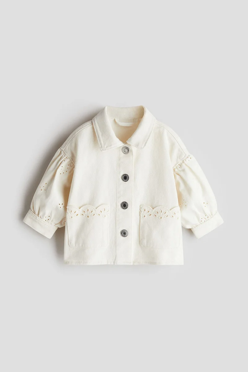H&M Broderie anglaise-detail overshirt