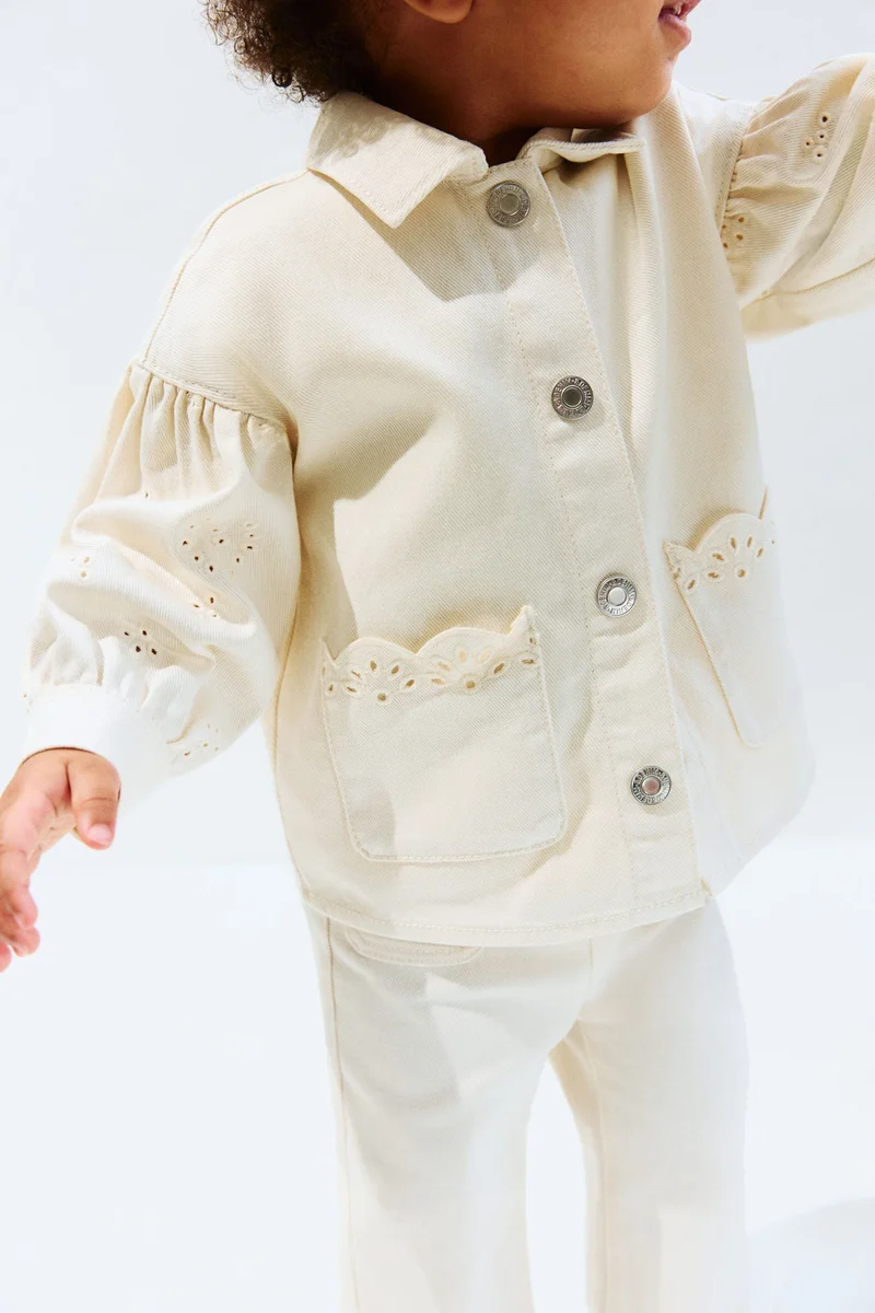H&M Broderie anglaise-detail overshirt