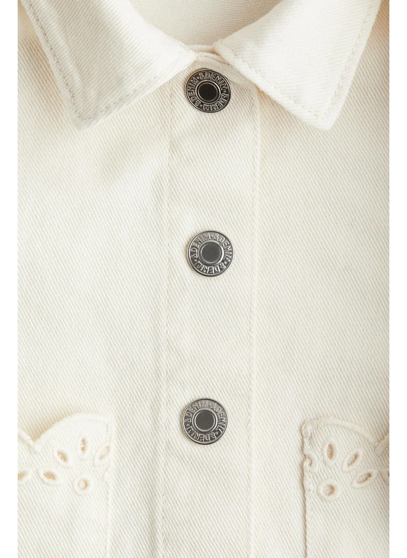 H&M Broderie anglaise-detail overshirt