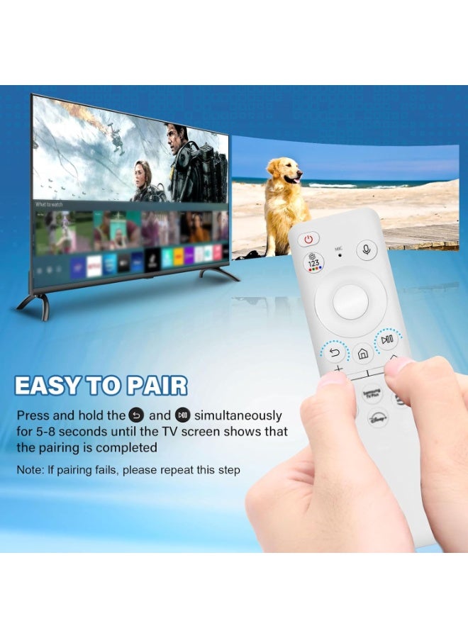 ELTRAZONE BN59-01432A Solar Voice Remote Control – Replacement for Samsung Smart TVs (2021–2022 Neo QLED/LED) – Eco-Friendly Solar Charging + USB-C, Built-In Voice Assistant, Universal Compatibility, Bluetooth & IR, Slim Ergonomic Design, No Batteries Required, White  - Image 5