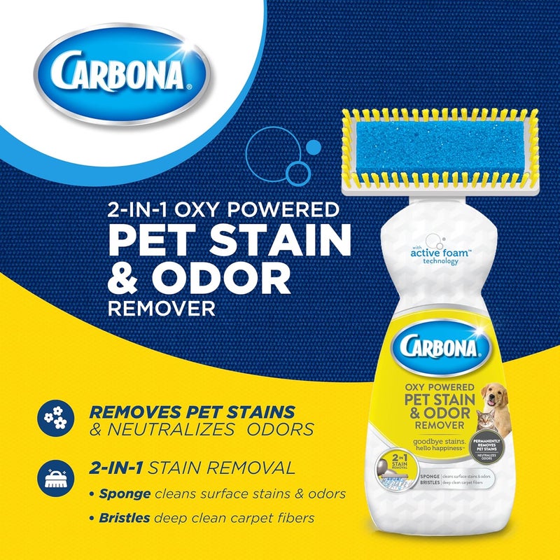 CARBONA Oxy-Powered Pet Stain & Odor Remover | Carpet Cleaner for Pets | 13.5oz - Image 1