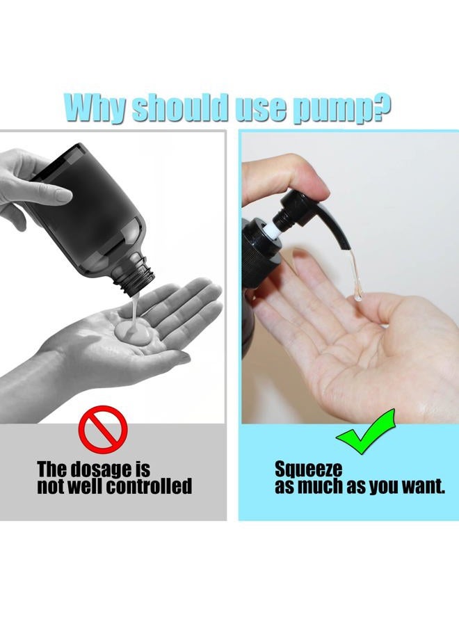 gocola Replacement Dispenser Pump Compatible with Heritage Store Castor Oil & Queen of The Thrones and Rejuve Naturals Castor Oil 16 oz, 2 Pack, Black - Image 2
