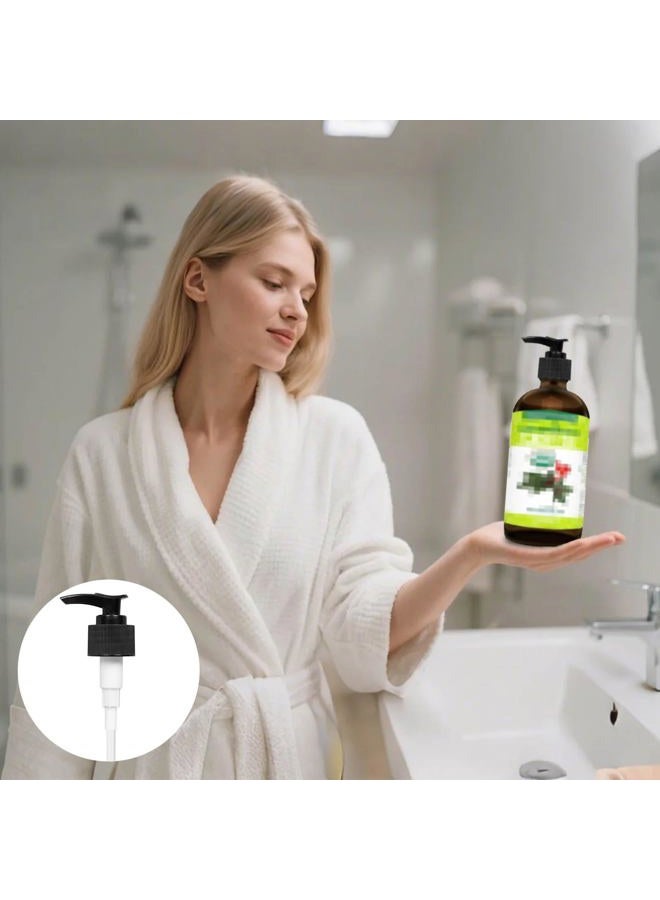 gocola Replacement Dispenser Pump Compatible with Heritage Store Castor Oil & Queen of The Thrones and Rejuve Naturals Castor Oil 16 oz, 2 Pack, Black - Image 5