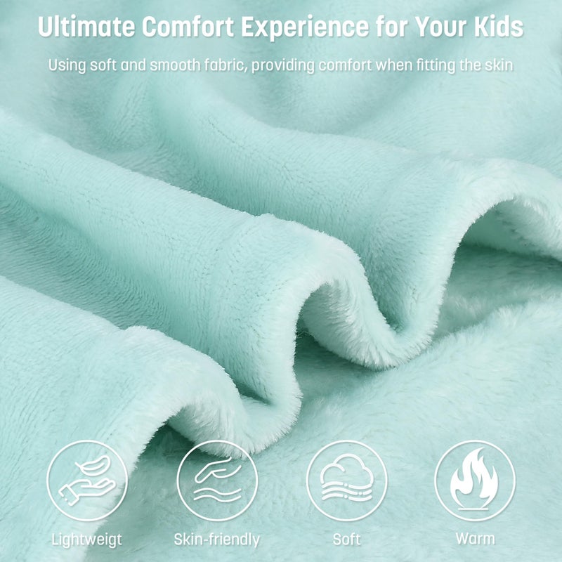 Catalonia Catalonia Oversized Blanket Hoodie Sweatshirt for Kids  Wearable Fleece Pullover with Large Front Pocket  Teen Boys Girls Gift Aqua  - Image 2