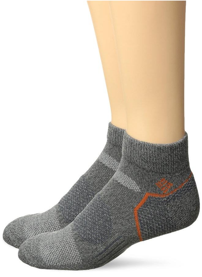 Columbia Columbia Men's Balance Point Walking Low-cut 2 Pairs Hiking Socks, Charcoal, 10-13 US  - Image 1