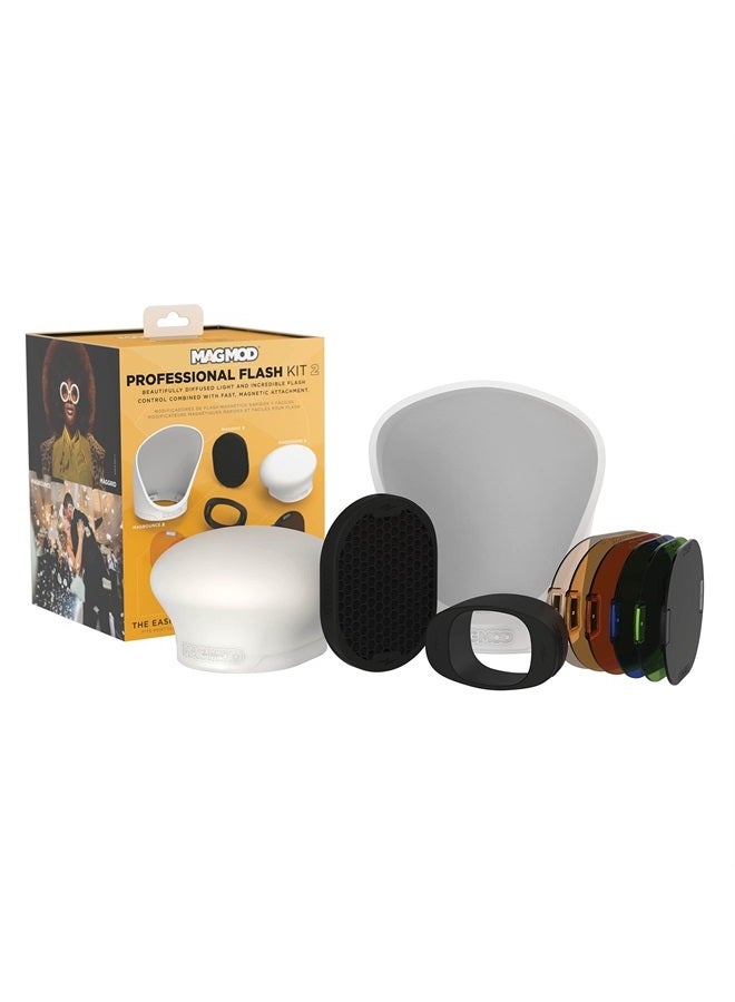 MAGMOD Professional Flash Kit 2 | Photography Lighting Flash Diffuser Set | Magnetic Light Diffuser Attachments | Lightweight MagMod Modifiers | Superior Light Control - Image 1