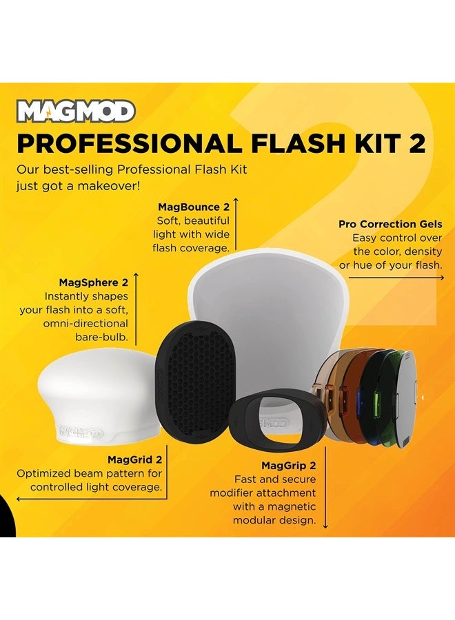 MAGMOD Professional Flash Kit 2 | Photography Lighting Flash Diffuser Set | Magnetic Light Diffuser Attachments | Lightweight MagMod Modifiers | Superior Light Control - Image 2