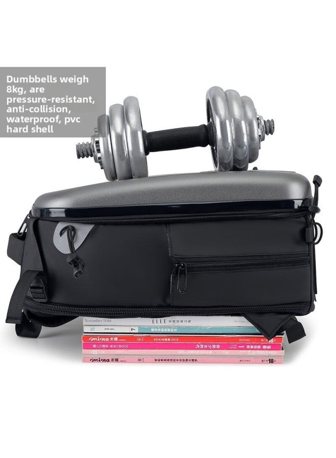 Camera Bag Double Shoulder Camera Bag Men's And Women's Anti-pressure Shockproof Waterproof SLR Backpack 5D6D7D Hard Shell Professional-Color:Frosted Black - Image 3