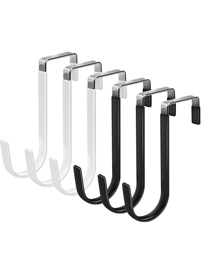 Green Tiger Towel Over Door Hooks Hanger for a Tidy and Organized Space - Set of 6 - Image 1