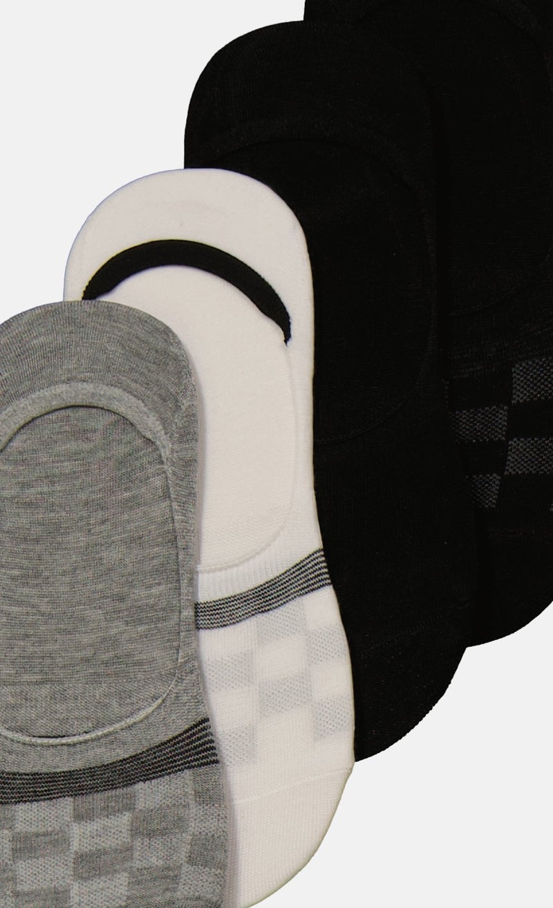 STEVE MADDEN Men 5 Pair Duster Foot Liners Socks, White  - Image 2