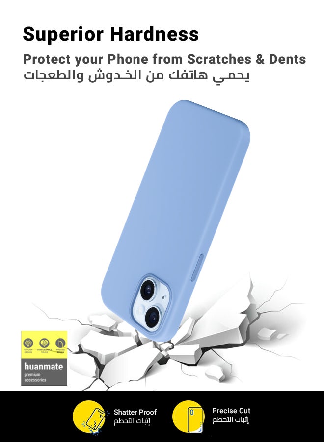 Stylish Silicone Case Cover For Apple iPhone 15 Plus Light Blue