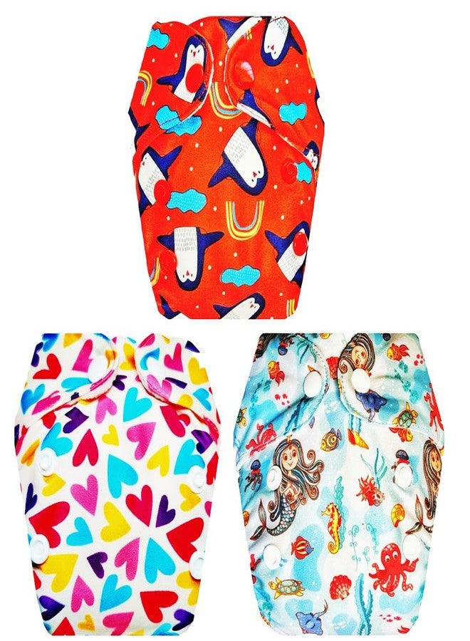 Dumbledo Premium Newborn Cloth Diaper with Integrated Soaker (Pack of 3) | Snug Fit | Breathable | Quick Dry | All-Day Wear | 0 - 4 Months | Unisex Baby - Image 1