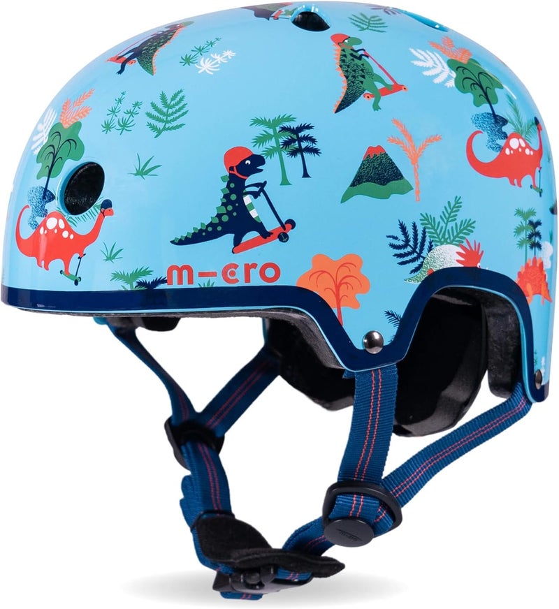 Micro Deluxe Children's Helmet with Dino Print - Adjustable for Boys & Girls (55-58cm) - Image 1
