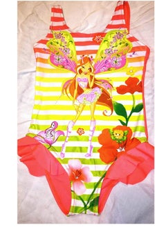 Generic Slim Fit Girls' Swimsuit, Size 4 Years 