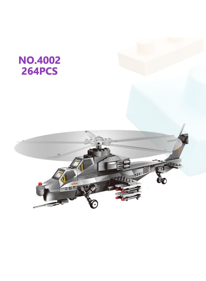 wange Flying Shark Carrier-Based Fighter Building Blocks Set 4002 (Age 6+, 264 Pieces) - Image 5