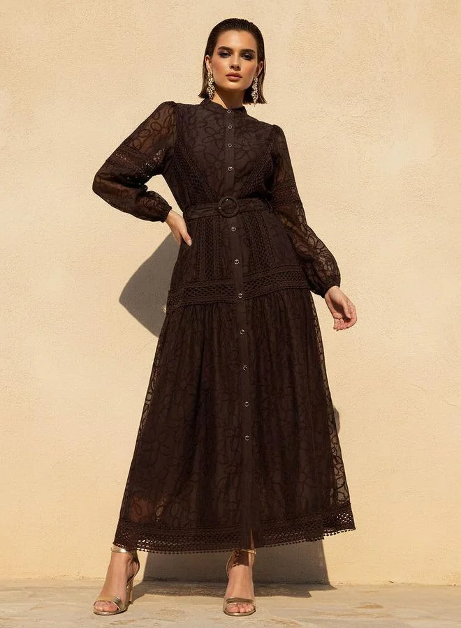 تواكستريمز 2Xtremz A-line Maxi Dress with Belt