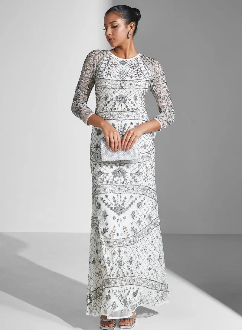 Amelia Rose Embellished Evening Dress