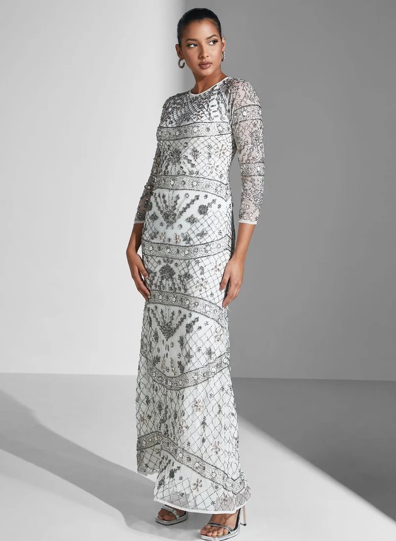 Amelia Rose Embellished Evening Dress