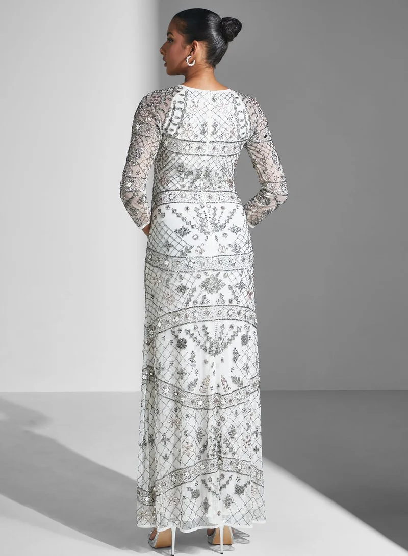 Amelia Rose Embellished Evening Dress