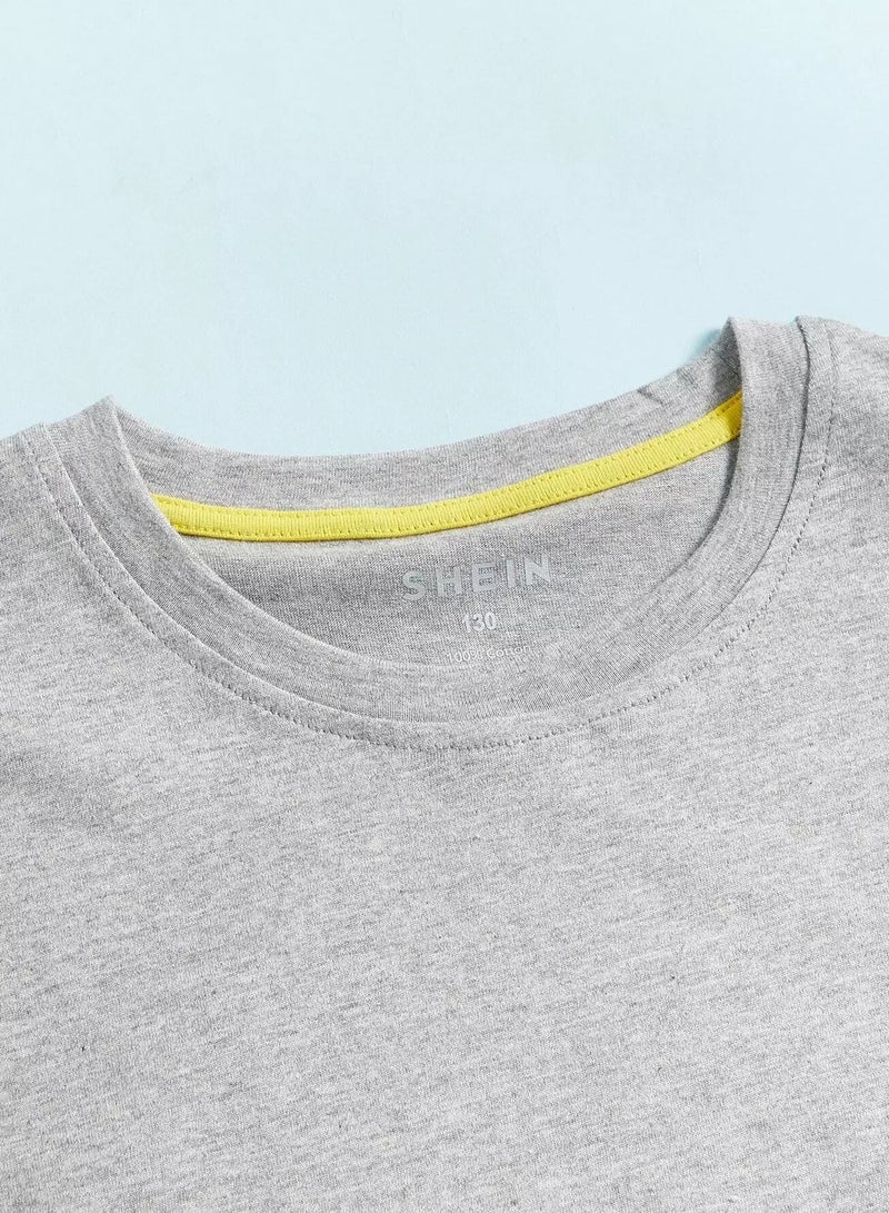 Toddler Boys Drop Shoulder Solid Tee - Image 4