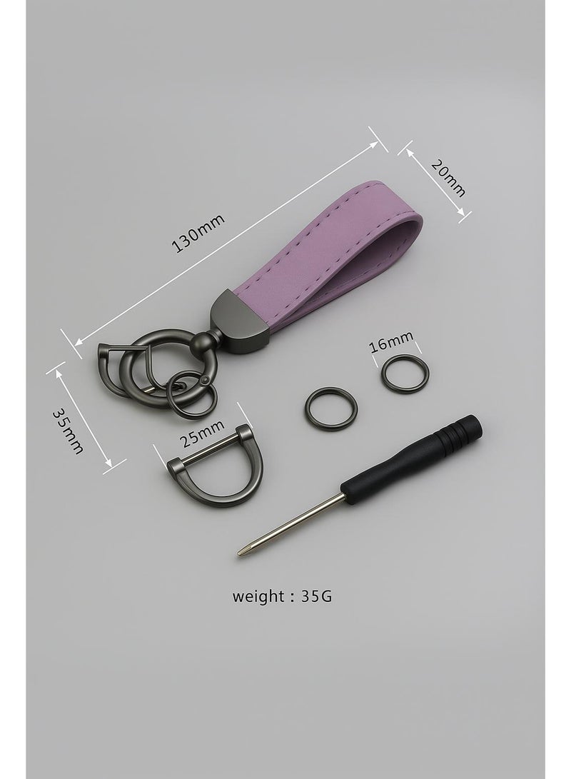 Car Keychain Metal Lavender - Image 3