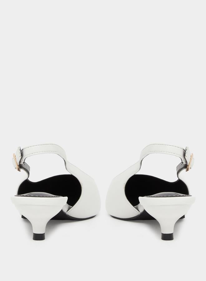 RAID Zariya Slingback Buckle Kitten Heel Shoes - Image 4