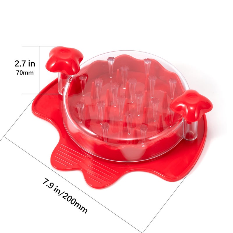 Li & Zhao Li&Zhao Chicken Shredder Tool Twist - Meat Shredder Tool Twist 7.9" Large Chicken Breast Shredder for Pork, Beef, Chicken Kitchen (Red) - Image 3