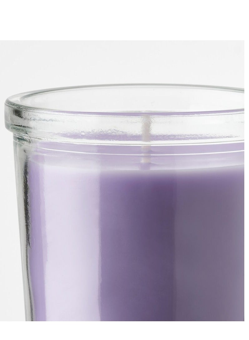 EVER SHINE Scented candle in glass, Sweet pea/purple 20 hr - Image 2