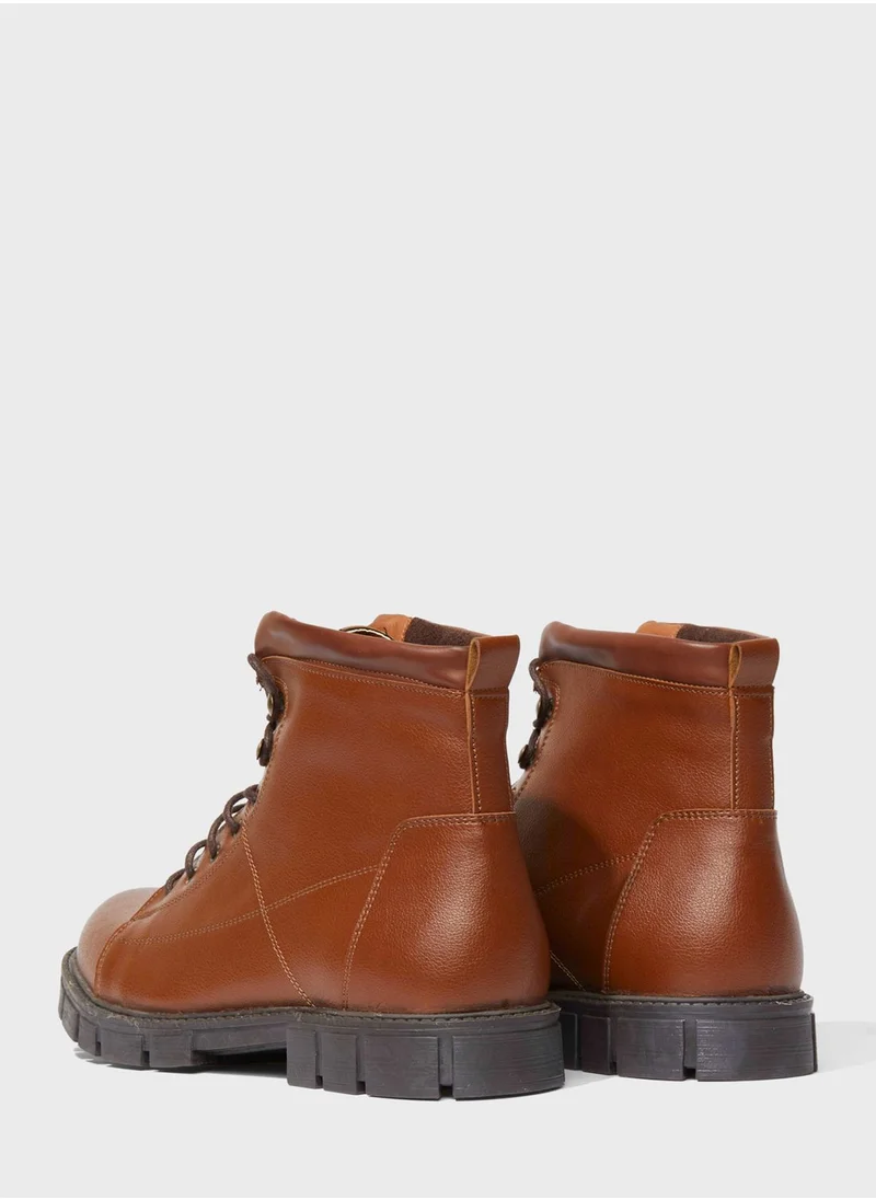 DeFacto Lace Up High Top Formal Boots