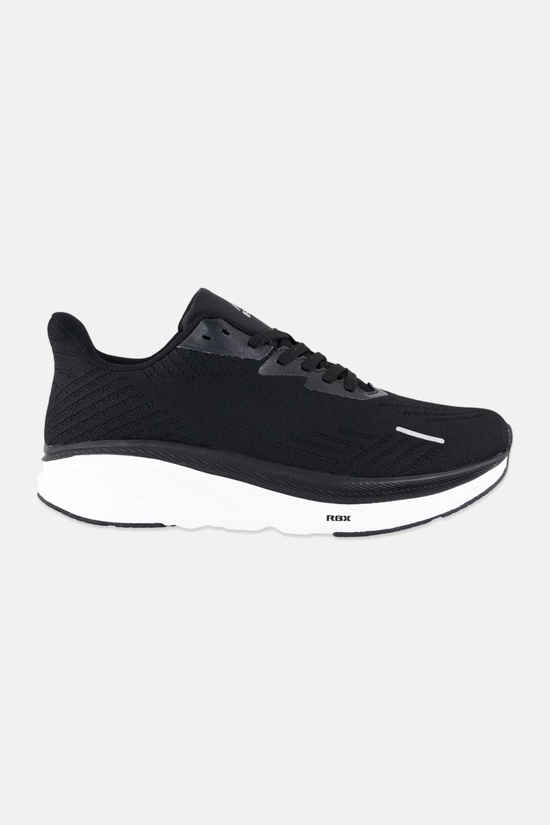 RBX Men Brand Logo Lace Up Running Shoes, Black - Image 2