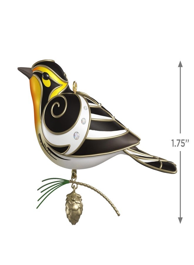 Hallmark Keepsake Christmas Ornament 2025, The Beauty of Birds Blackburnian Warbler, Gifts for Nature Lovers - Image 3