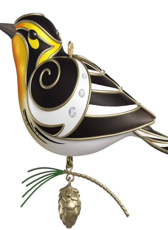Hallmark Keepsake Christmas Ornament 2025, The Beauty of Birds Blackburnian Warbler, Gifts for Nature Lovers - Image 4