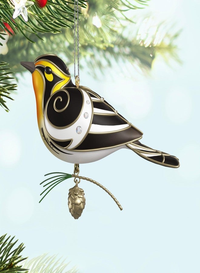 Hallmark Keepsake Christmas Ornament 2025, The Beauty of Birds Blackburnian Warbler, Gifts for Nature Lovers - Image 2